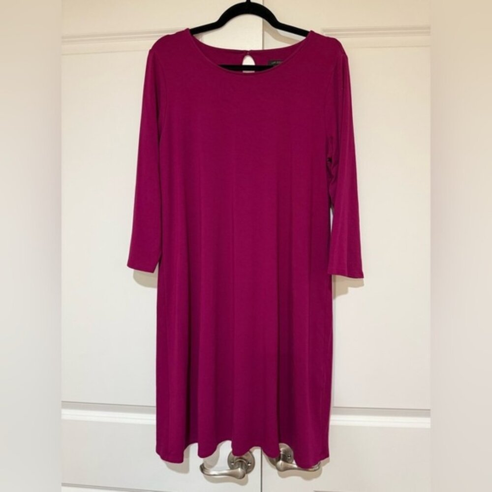J Jill Wearever collection dark burgundy dress size medium like new